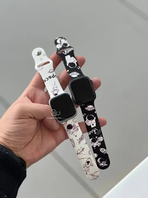 بند اپل واچ مدل سیلیکون طرحدار NASA ناسا BA1519