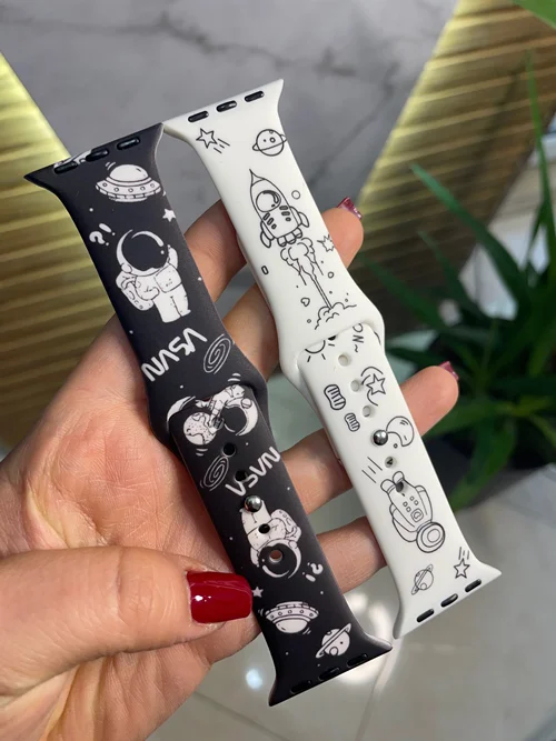 بند اپل واچ مدل سیلیکون طرحدار ناسا BA1408