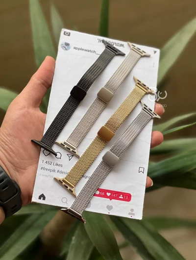 بند اپل واچ مدل حصیری باریک مگنتی BA1197