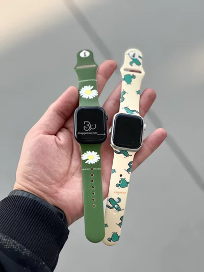 بند اپل واچ مدل سیلیکون طرحدار گل خاص BA1528