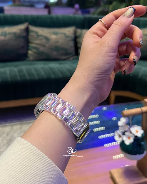 بند اپل واچ مدل رزین هلوگرامی BA1338